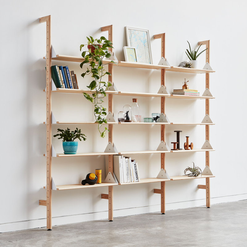 Branch 96'' W Solid Wood Height -Adjustable, Black