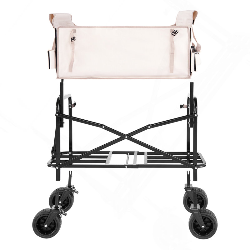 Chariot utilitaire pliable 2 en 1 transformable en banc, chariot de camping robuste de 220 L (capacité de 250 kg)