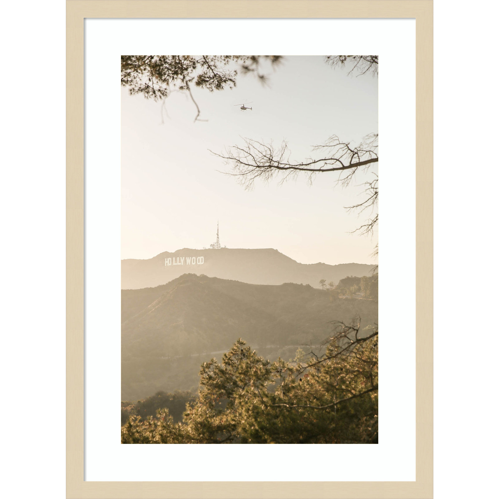 Daisey "Hollywood Hills" Print, Brown, 25" H x 19" W