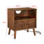 Table de chevet cannelée moderne Mid Century