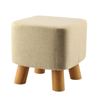 28.5cm Wide Rectangle Solid Colour Footstool Ottoman