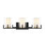 Éclairage pour salle de bain 3 lumières Savon House Eaton en noir mat avec accents laiton chaud-2107429549-2107429547