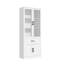Armoire de rangement H 78,7 "avec portes en verre, 1 tiroir et armoire