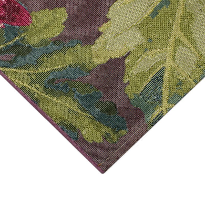 Lark Manor Akera Pink/Green/Plum Indoor/Outdoor Rug & Reviews | Wayfair