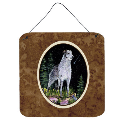 Starry Night Scottish Deerhound Framed Painting Print