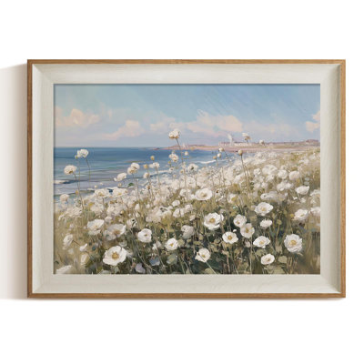 Coastal Wildflower Landscape Framed Wall Art