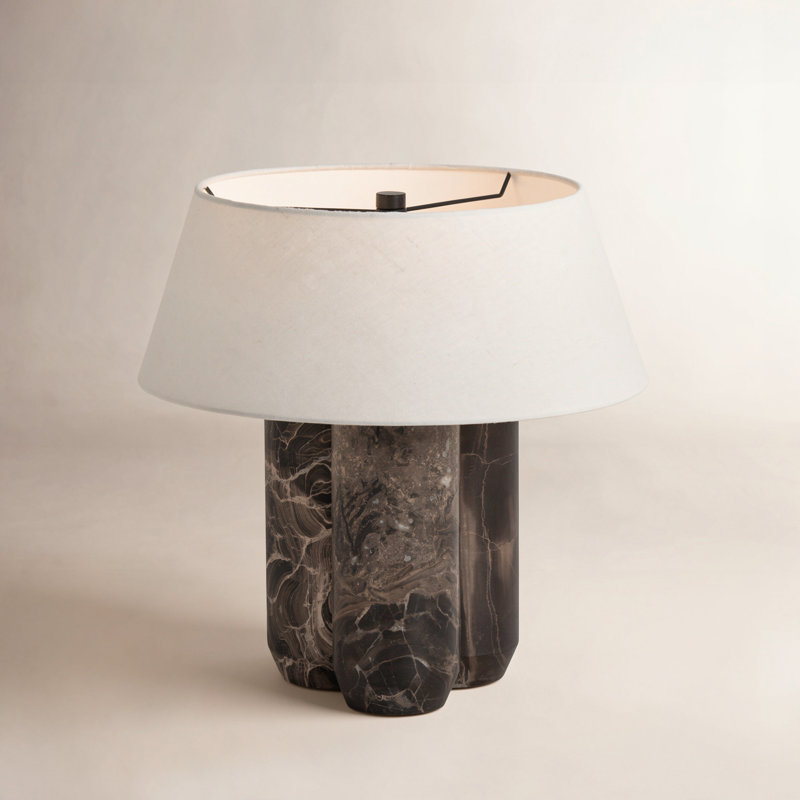 Bremen Table Lamp, Rocky Brown Marble