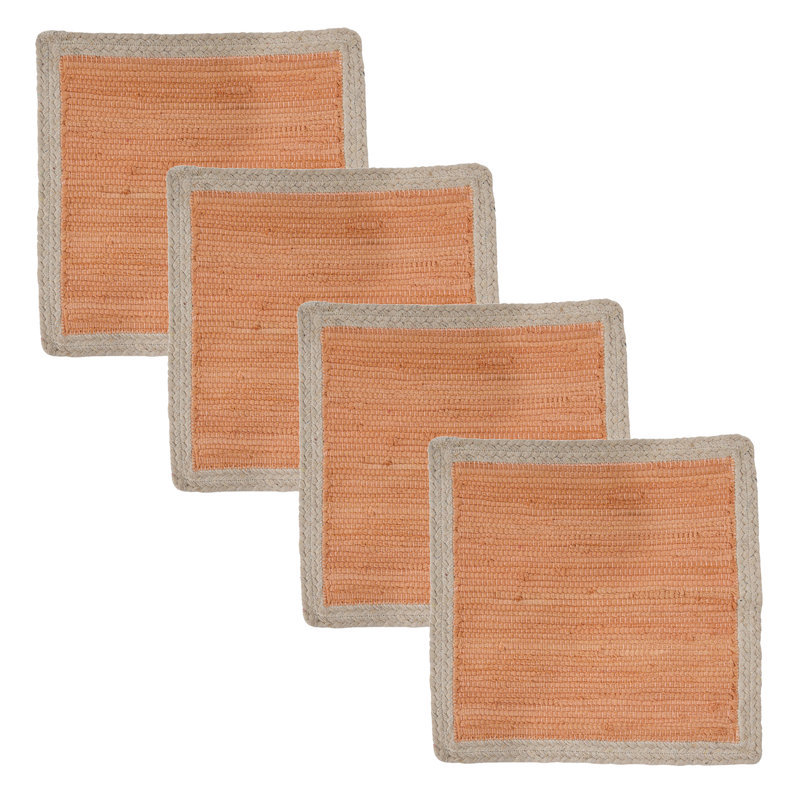  Ensemble de 4 napperons Dune Peach, Orange