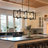 Bonniton 6-Light Farmhouse Rectangular Kitchen Island Pendant With Glass Diffuser