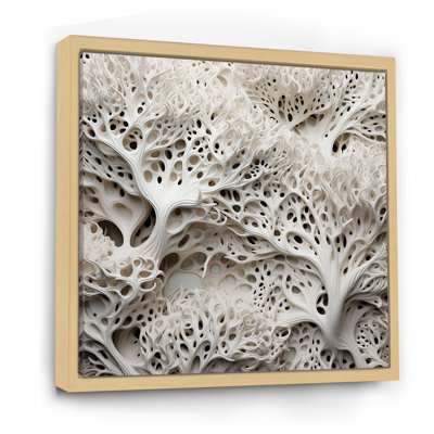 Collage de coraux noirs et blancs sous l'eau - Art nautique et plage sur toile