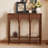 39" Solid Wood Console Table With Arch Design-746013069