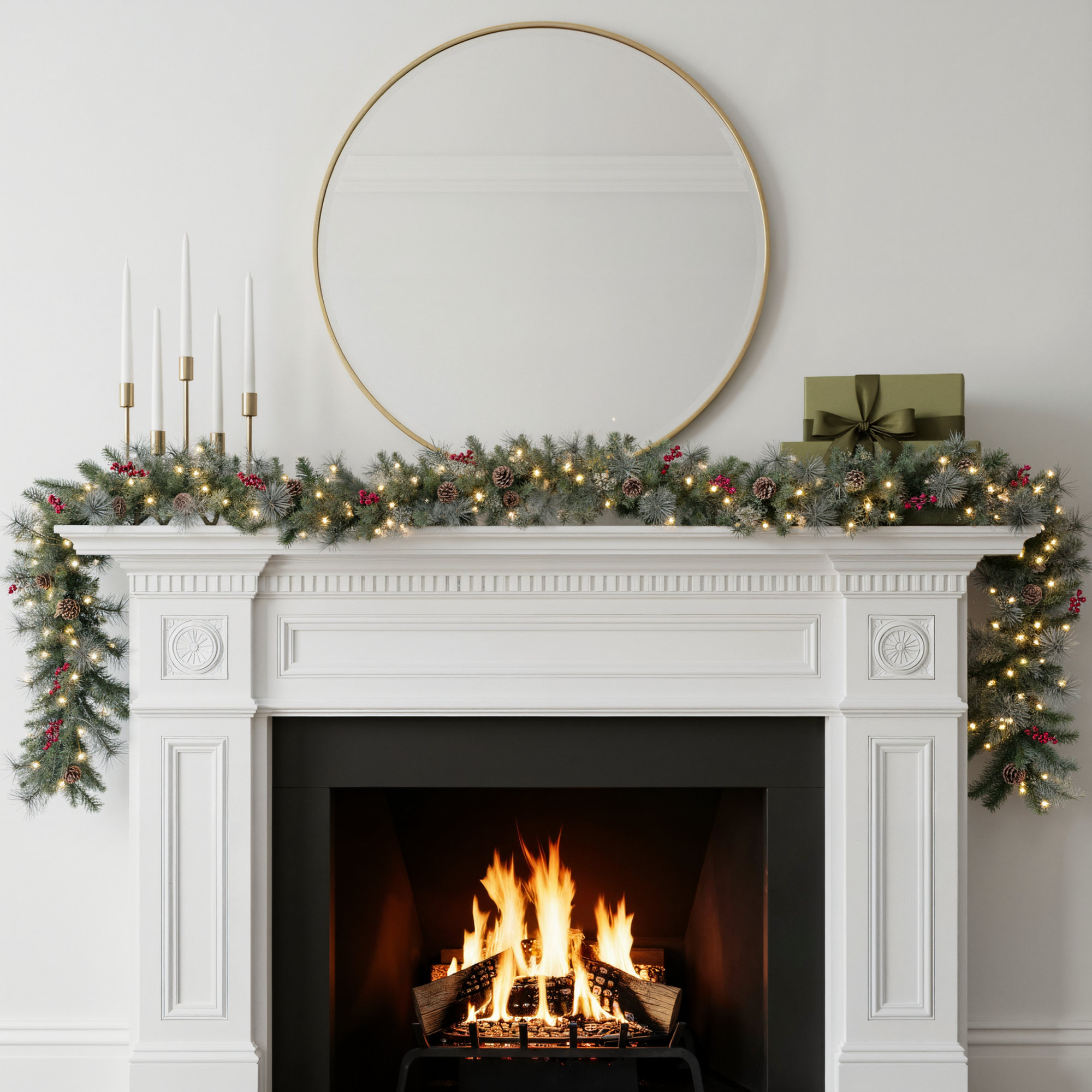 Lennis 108'' in. Lighted Faux Garland