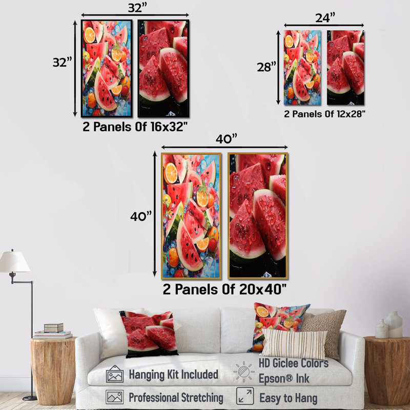 Ensemble d'art mural sur toile Whimsy, H 40 po x l 41 po, Encadrement doré