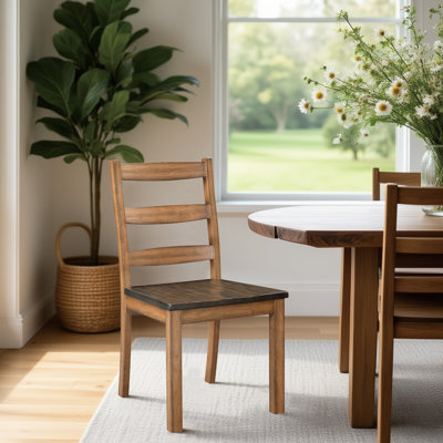 Industrial Dining Chair with Wood Seat