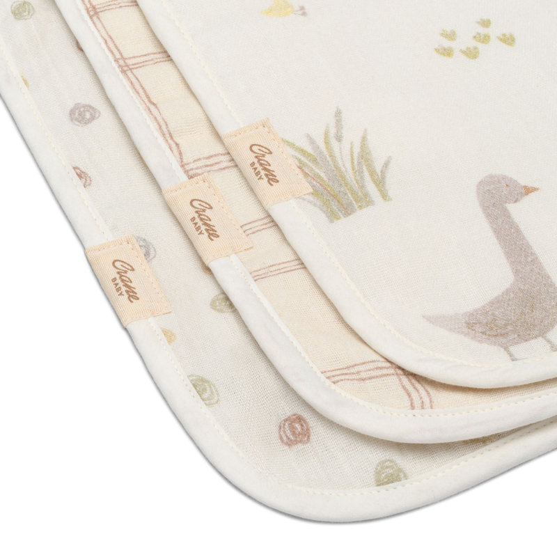 3-pc. Goose Burp Cloth Set