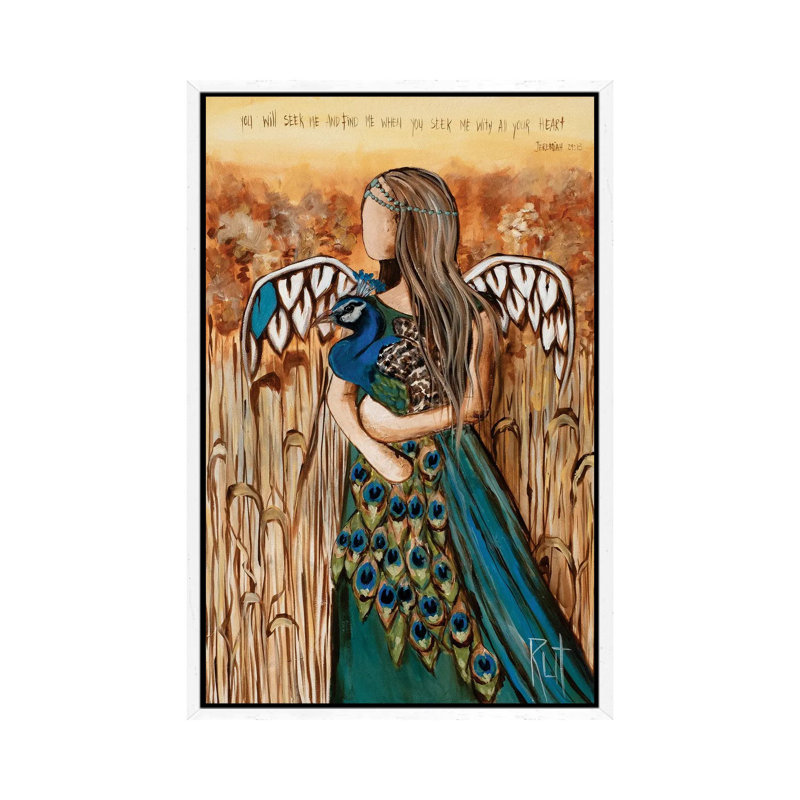 You Will Seek by Ruth's Angels - Floater Frame Gallery-Wrapped Canvas Giclée on Canvas, White 