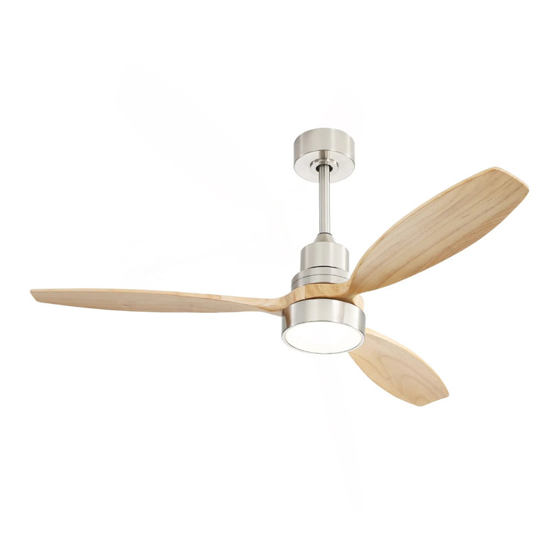 Ventilateur de plafond à profil bas intégré de 52 pouces à DEL avec ensemble d'éclairage et télécommande pour le salon