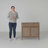 Commode d'appoint tissée 2 portes Bracha