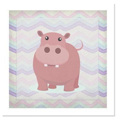 Adhésif décoratif rose Hippo Time
