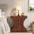 Solid Wood End Table with Shelves