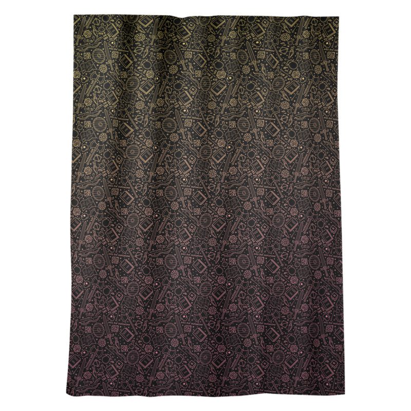 Panneau de rideau simple occultant et isolant avec passe-tringle rpg window Avicia, Jaune / rose / blanc