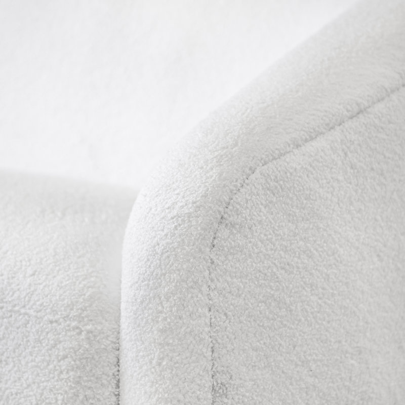 Ensemble de canapé Celal, Blanc, 3 pièces: chaise, causeuse, canapé