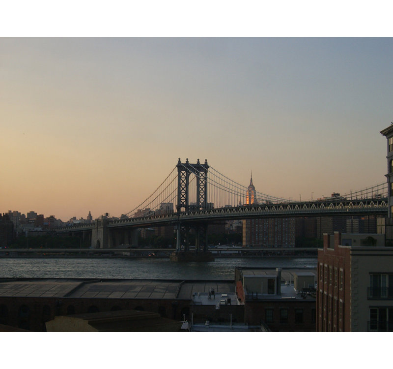 Pont de Brooklyn à New York, H 14 po x l 18 po