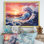 Japon, vague de lever de soleil Kanagawa I - décoration murale océan