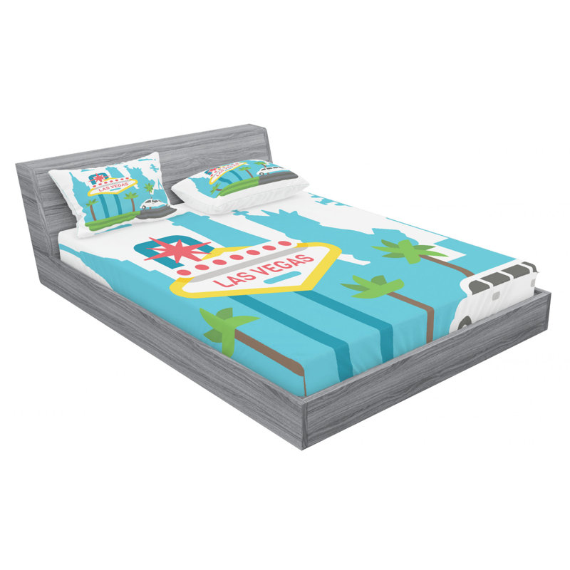 Microfiber Sheet Set, Queen Sheet Set with Fitted Sheet