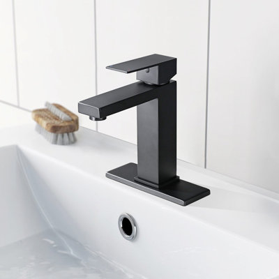 Single Handle Stainless Steel Bathroom Sink Faucet
