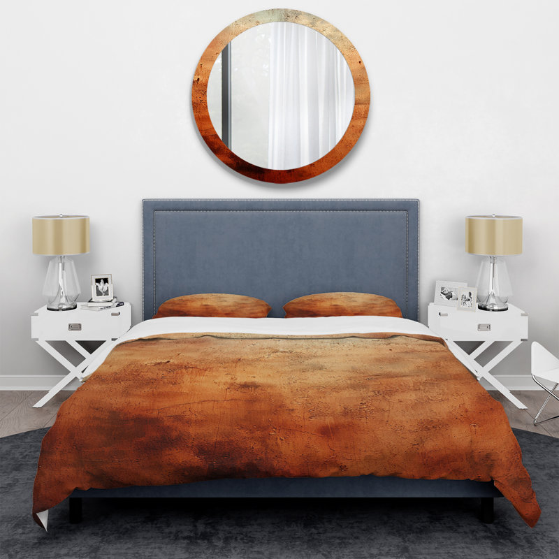 Ensemble de housse de couette Orange Abstract Fire Chaos Art I - Peinture abstraite, Housse de couette pour très grand lit