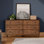 Commode double en bois massif 63,75 po à 6 tiroirs Greenport