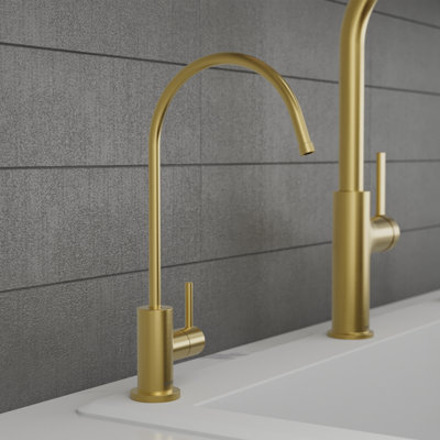 Karran Kestrel Single Handle Beverage Faucet in Spot-Free Brushed Gold