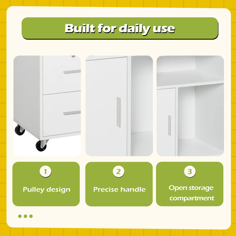 Mobile Storage Cabinet,Printer Stand Unit,Office Storage Cabinet