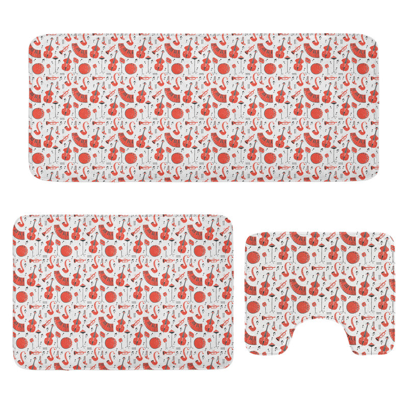 Ensemble de tapis de salle de bain 3 pièces Music