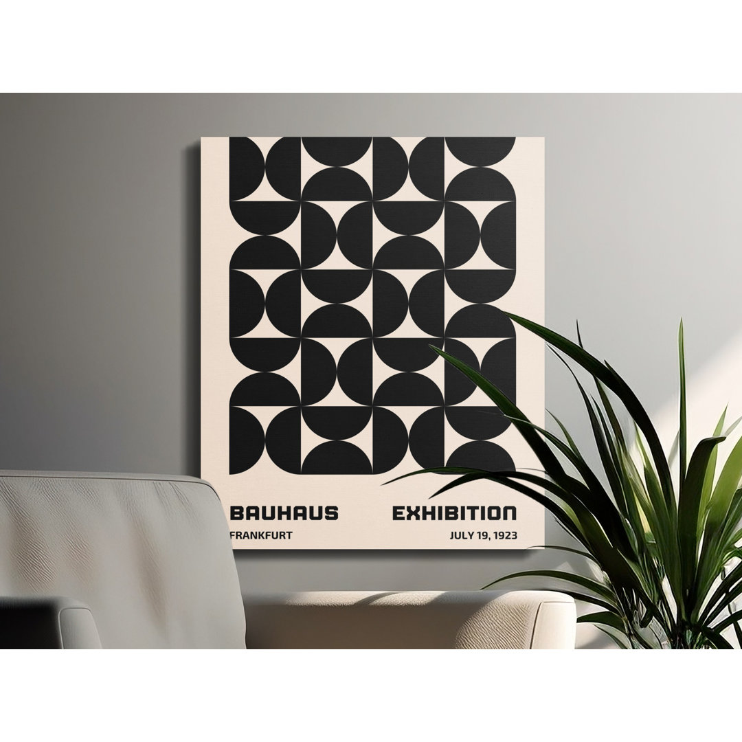 Bauhaus Exhibition Canvas Wall Art, Modern Geometric Print, Gallery Wrapped, Ready to Hang, Archival Quality, Statement Piece, Home Decor
