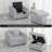 Storage Sofas, 61.4 Inch Metal Frame Plush Modern Lounge for Home