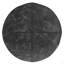 Pouf rond de 18 po de largeur en cuir véritable noir vieilli-504826087