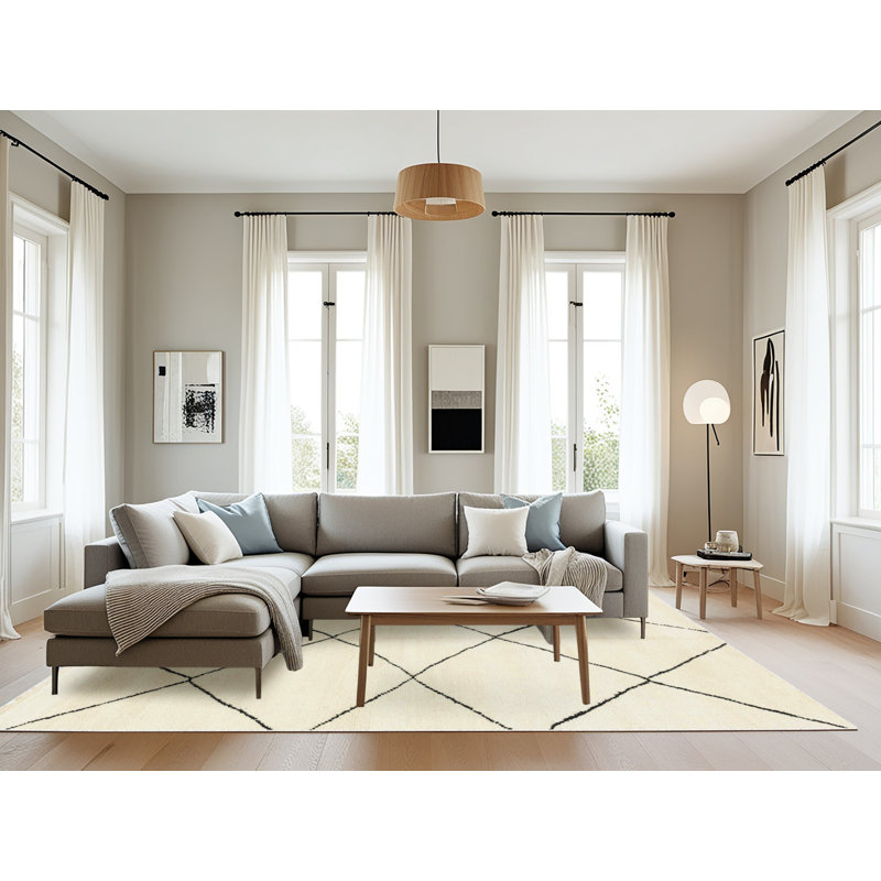 Tapis multicolore à motif abstrait Dejahna, Rectangle 8 pi x 10 pi