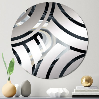 Miroir décoratif blanc et noir minimaliste Elegance