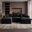 Canapé rembourré double couche de 105 pouces, assise profonde avec soutien lombaire, aucun assemblage requis, assise et inclinaison confortables-897672969