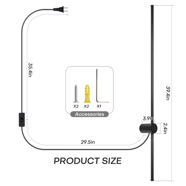 Stak 1 - Light Plug-In Black Wallchiere