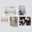 «Grunge Pastel Paint Stroke Landscape Abstract Shape», art numérique moderne encadré sur papier, impression de 5 pièces-92584230