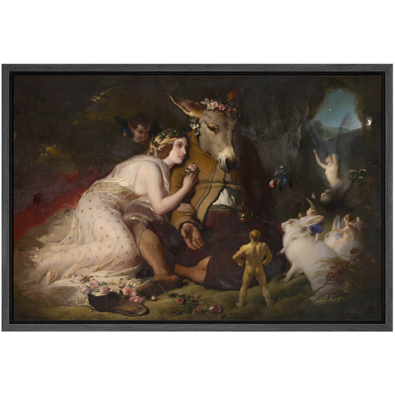 Illustration de scène romantique de licorne, images de salon, impression sur toile encadrée, impression numérique