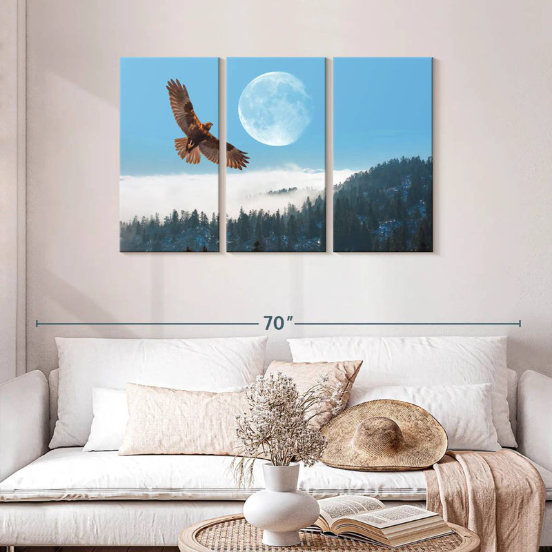 Eagle Over Fogy Mountains, 28" H x 45" W