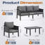  Structure en aluminium, ensemble de patio extérieur luxueux pour 5 personnes - corde tissée à la main, coussins en oléfine-1738306797