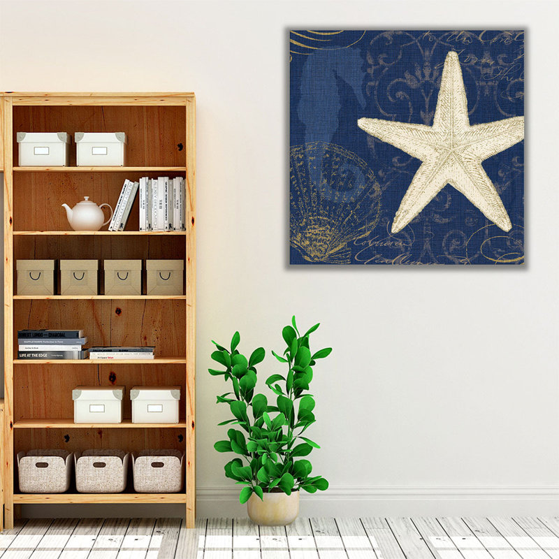 Coastal Moonlight I - reproduction d'art sur toile, H 12 po x l 12 po