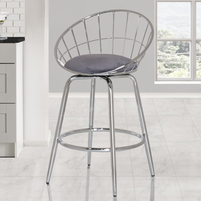 Jasia Swivel Upholstered Counter Stool