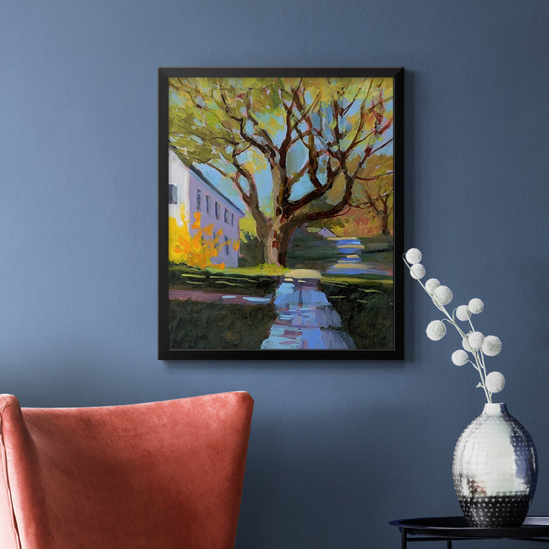 «Spring in New England», toile encadrée de qualité supérieure - prête à être accrochée, Noir, H 24 po x l 20 po