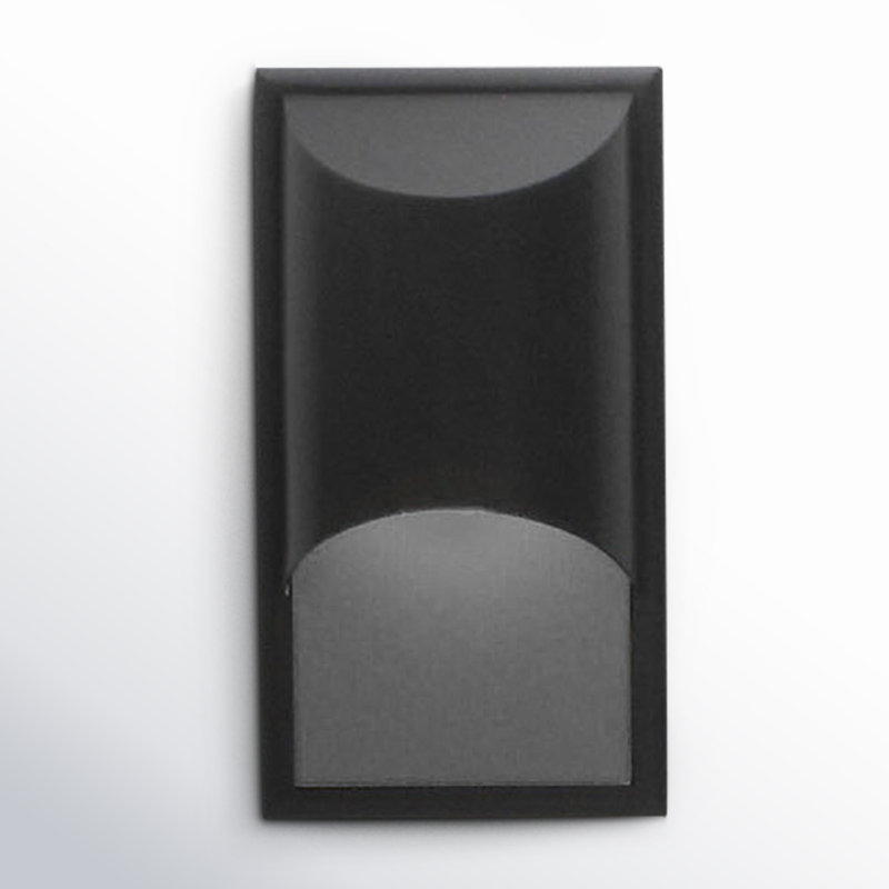 Cascade Outdoor Flush Mount, Satin Black, MED